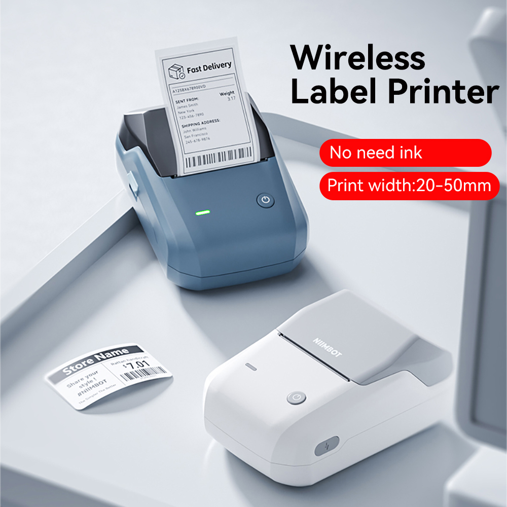 Commercial Shirt Printing Machine - Niimbot B1/B1 Pro インクレスラベルプリンター ワイヤレス粘着ラベルメーカー DIY値札