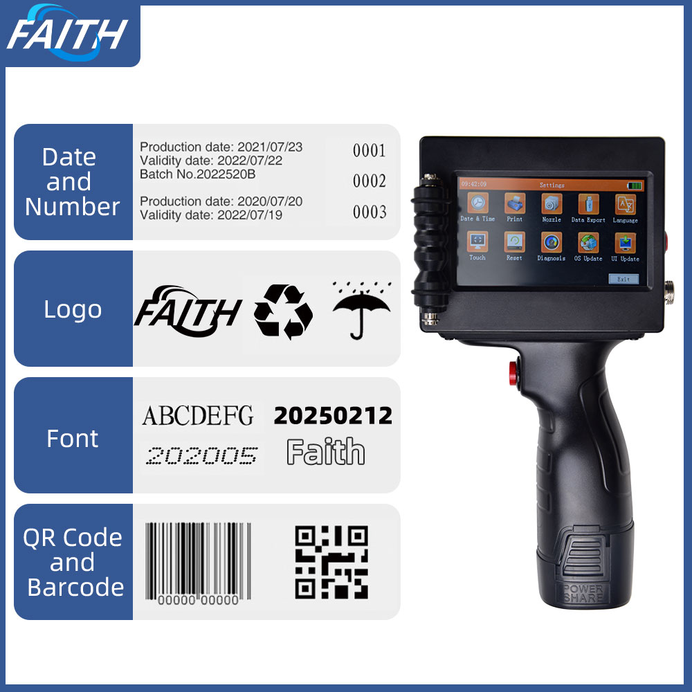 Commercial Printing Products - Faith 12.7mmインクジェットプリンター 40言語対応 文字・日付・QRコード印刷機 包装生産ライン用包装機
