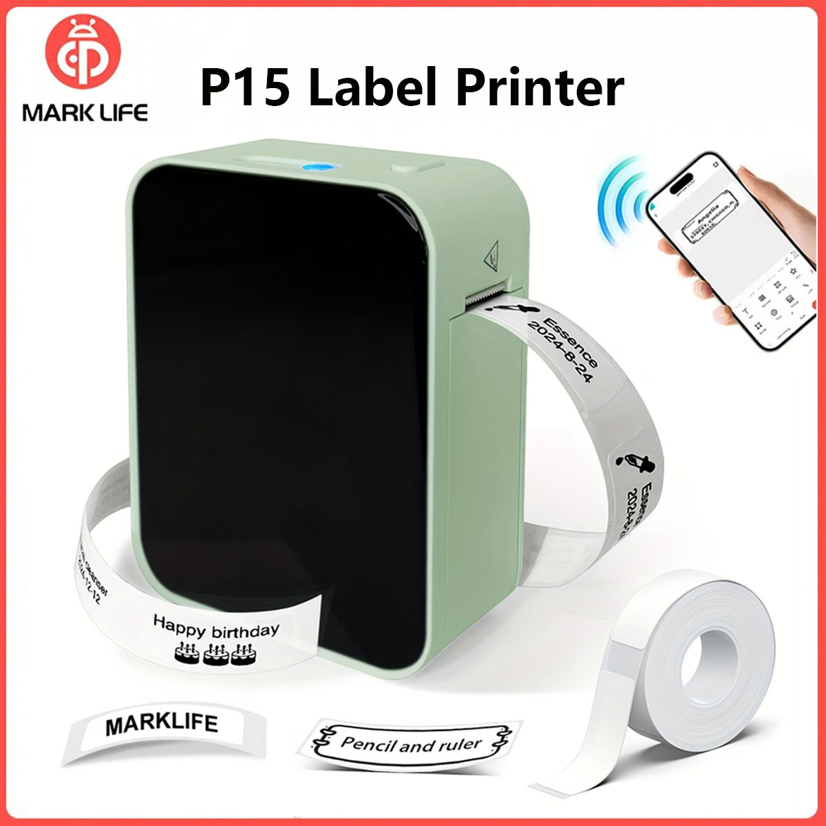Commercial Printing Services - Marklife P15 ラベルプリンターポータブルサーマルプリンターインクレスミニステッカーメーカー粘着ラベルプリンター付き D11/D110/Q30 印刷として使用可能