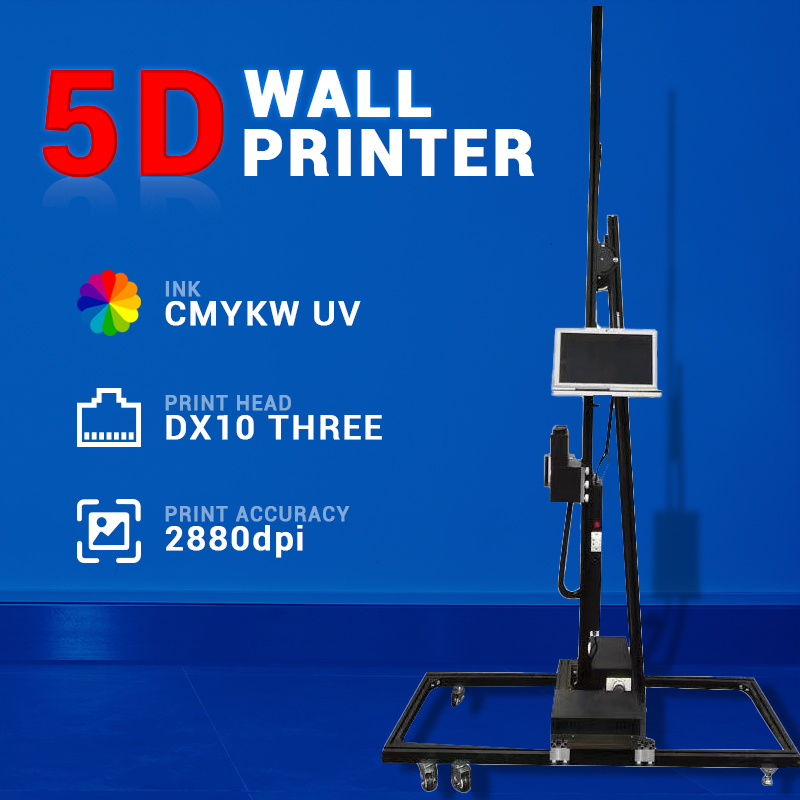 Commercial Wall Printing Machine - BK-UP600S 3D UV 商業広告印刷機 CMYKW 3ヘッド