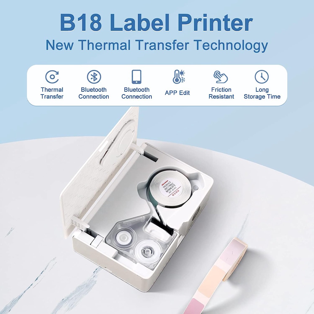 NIIMBOT B18 カラーラベルプリンター、ワイヤレス  - Commercial Printing Services のレビューと価格