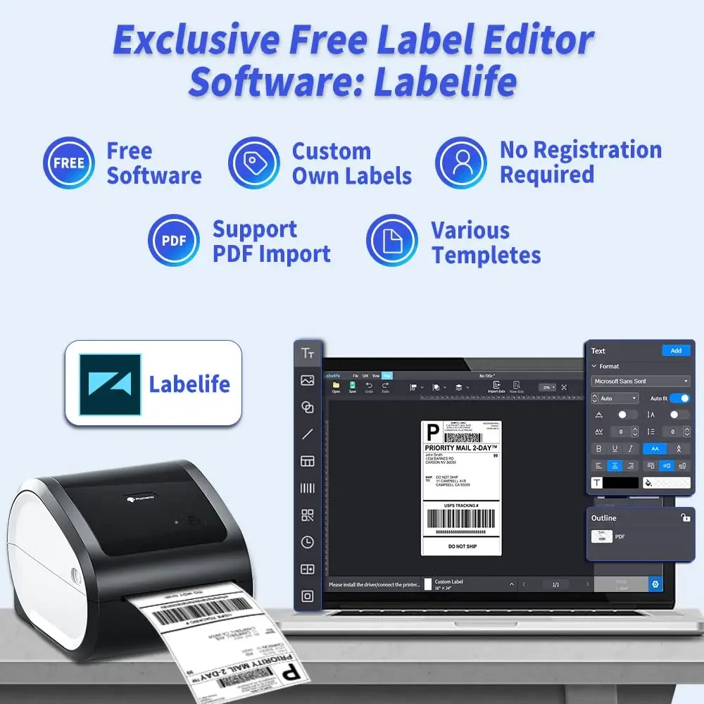 ワイヤレス Bluetooth 配送プリンター Phomem - Commercial Shirt Printing Machine のレビューと価格