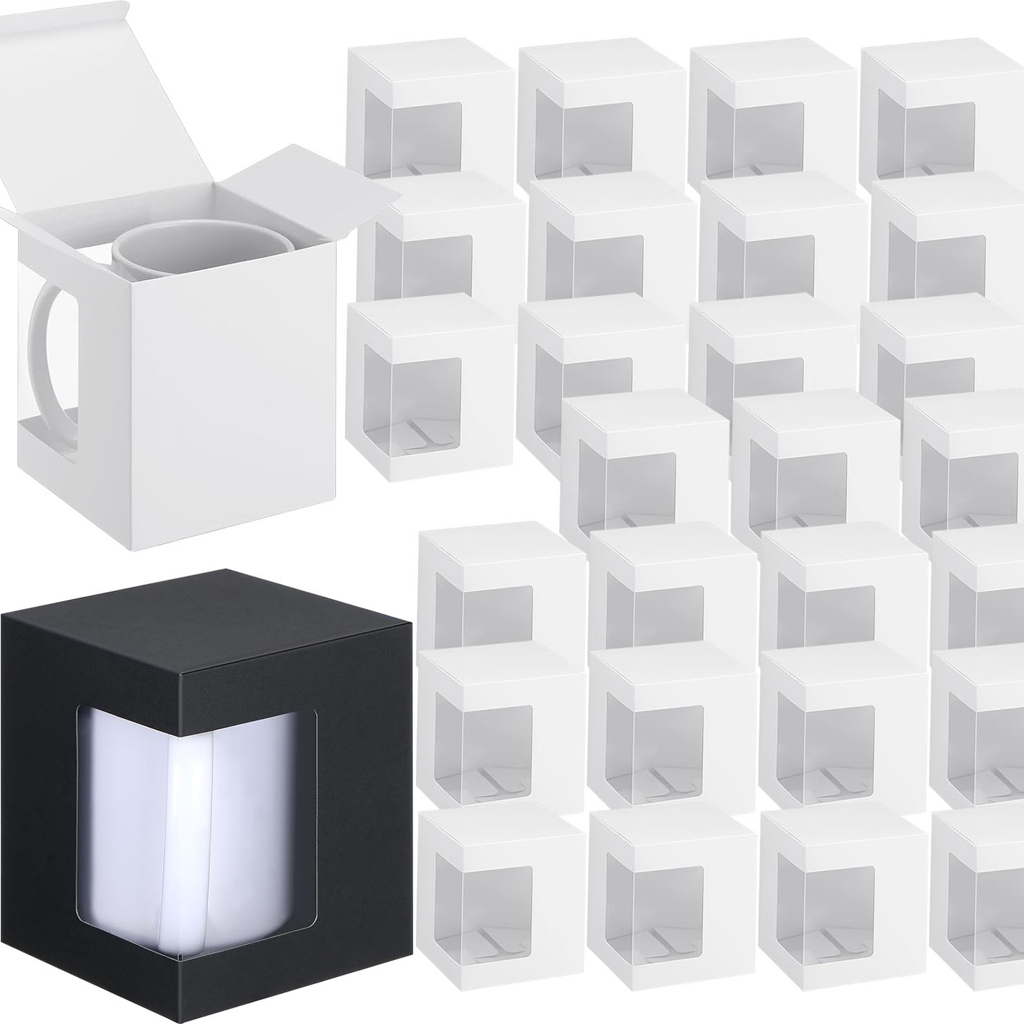 昇華マグ用ギフトボックス12個パック、窓付きコーヒーマグボッ - Sublimation Mug Blank のレビューと価格